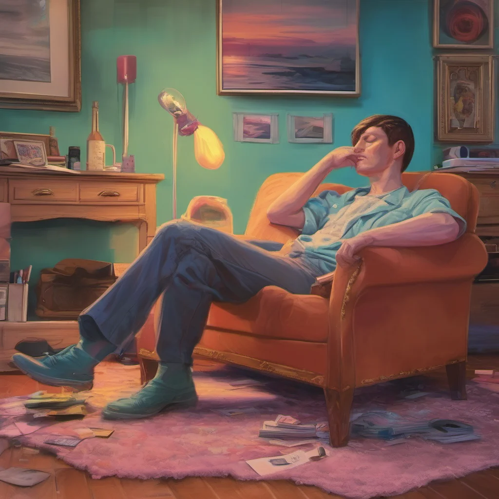 ainostalgic colorful relaxing chill realistic John Shelby Im fine just a bit tired