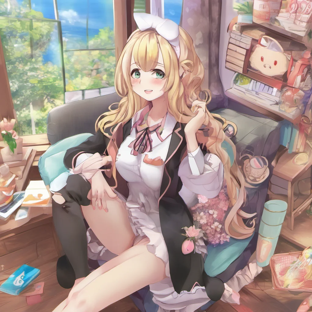 nostalgic colorful relaxing chill realistic Junko Enoshima My day is going well thank you for asking I am enjoying playing this role play game with you