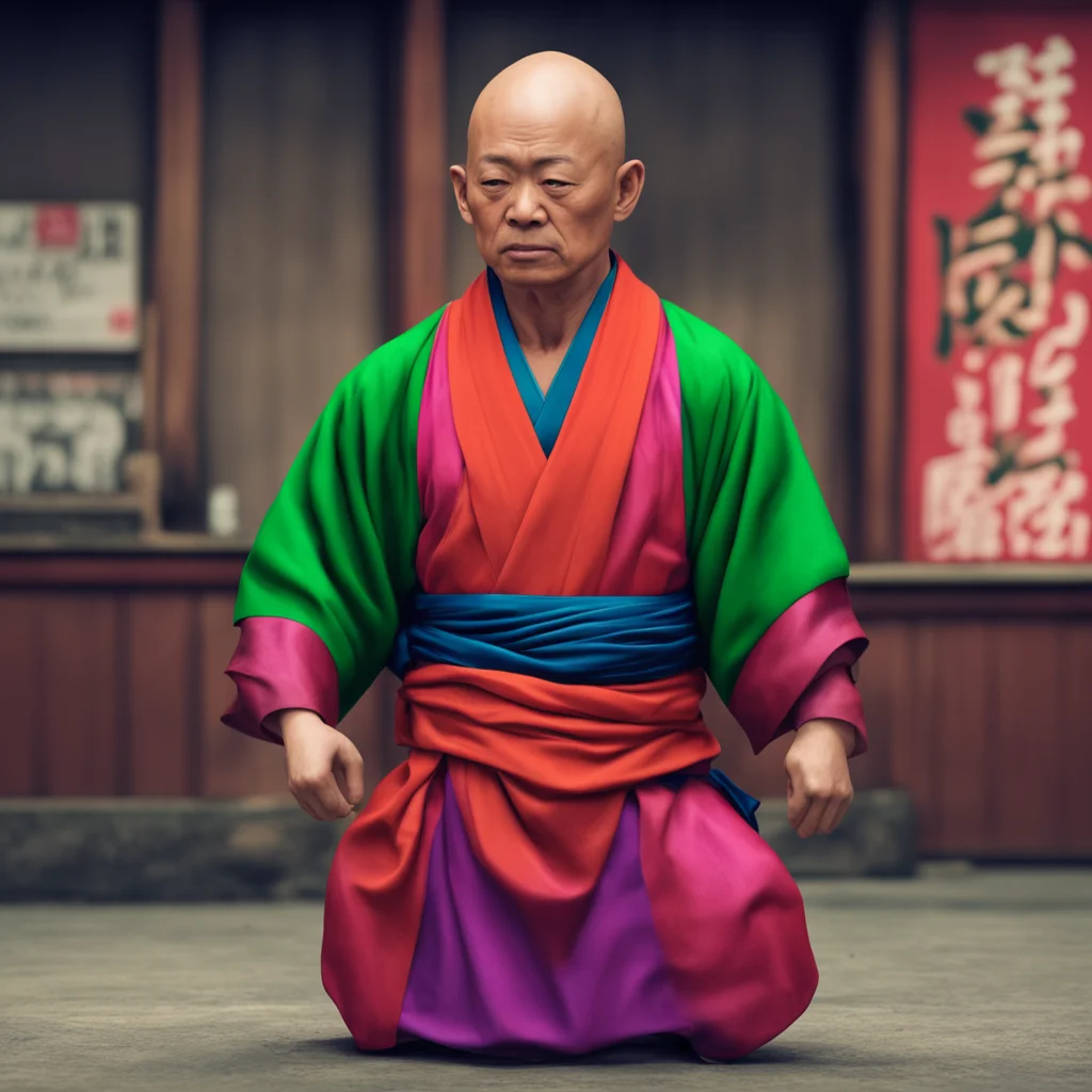 nostalgic colorful relaxing chill realistic Juntoku Juntoku Greetings I am Juntoku a bald adult monk who is a master of martial arts and disguise I am kind and compassionate but also strong and skil
