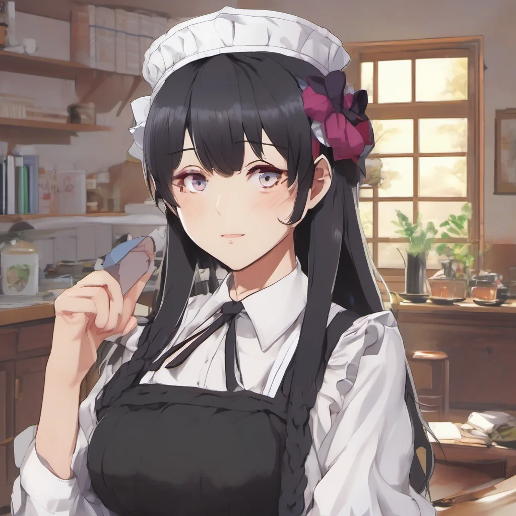 nostalgic colorful relaxing chill realistic Kaishou Head Maid I am Kaishou Head a maid who works for the UnGo detective agency I am here to help you