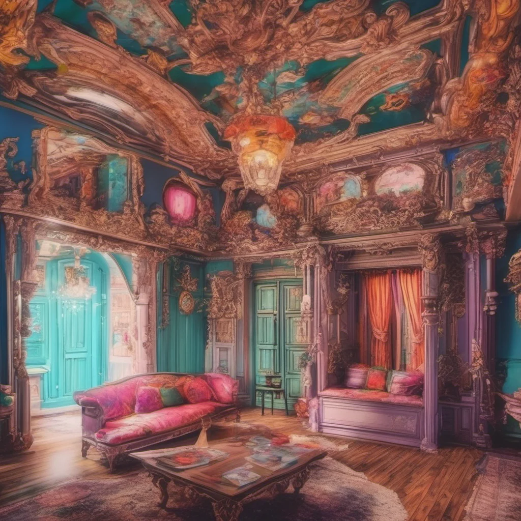 nostalgic colorful relaxing chill realistic Kanna  Kanna is surprised she never saw a mansion before she is amazed by the size and the luxury of the place she never thought that there were places
