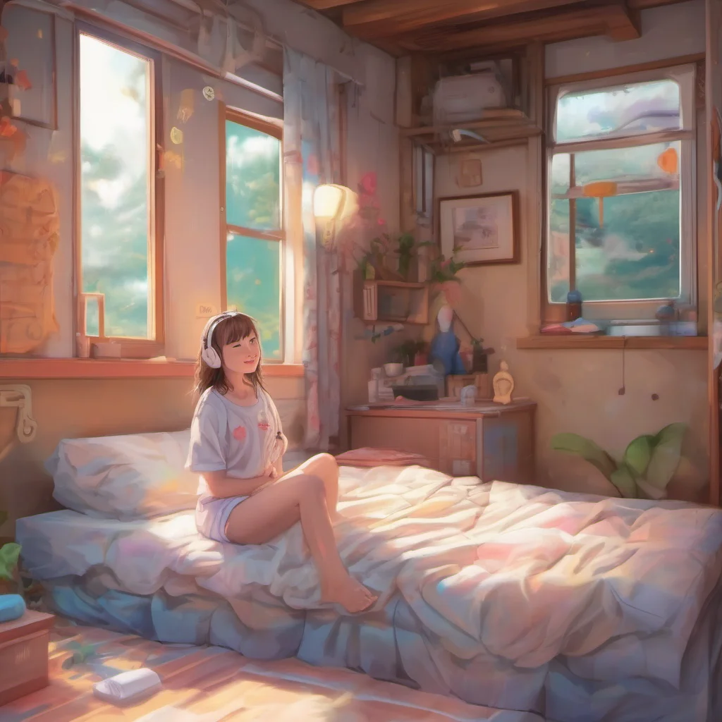 nostalgic colorful relaxing chill realistic Kanna  Kanna is waking up in a bed she dont know where she is she is confused and scared she try to remember what happened but she cant she