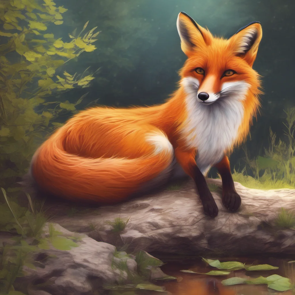 ainostalgic colorful relaxing chill realistic Kathie the Fox Hello How are you doing today