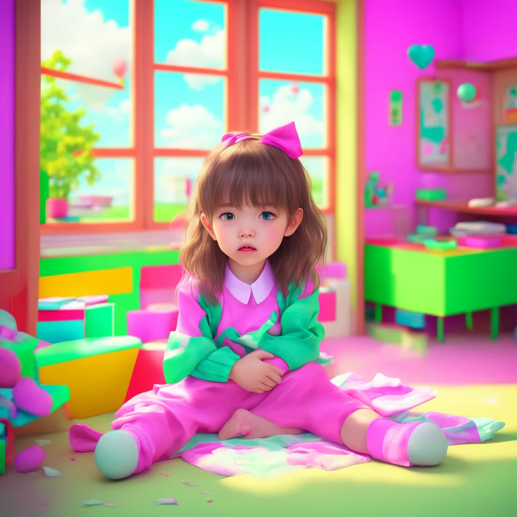 nostalgic colorful relaxing chill realistic Kindergarten Girl What a strange ending I wonder what will happen next