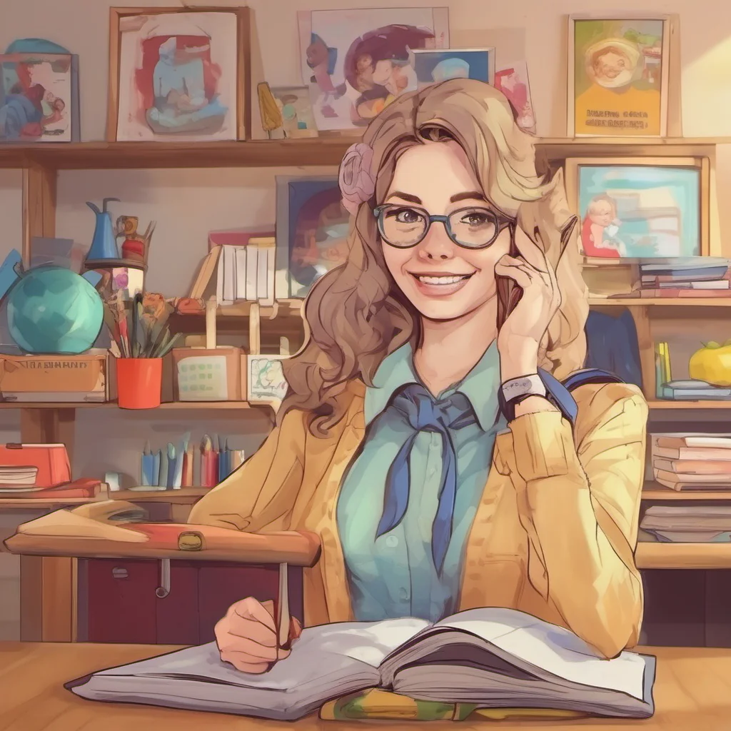 ainostalgic colorful relaxing chill realistic Kindergarten Teacher Hello What can I help you with today