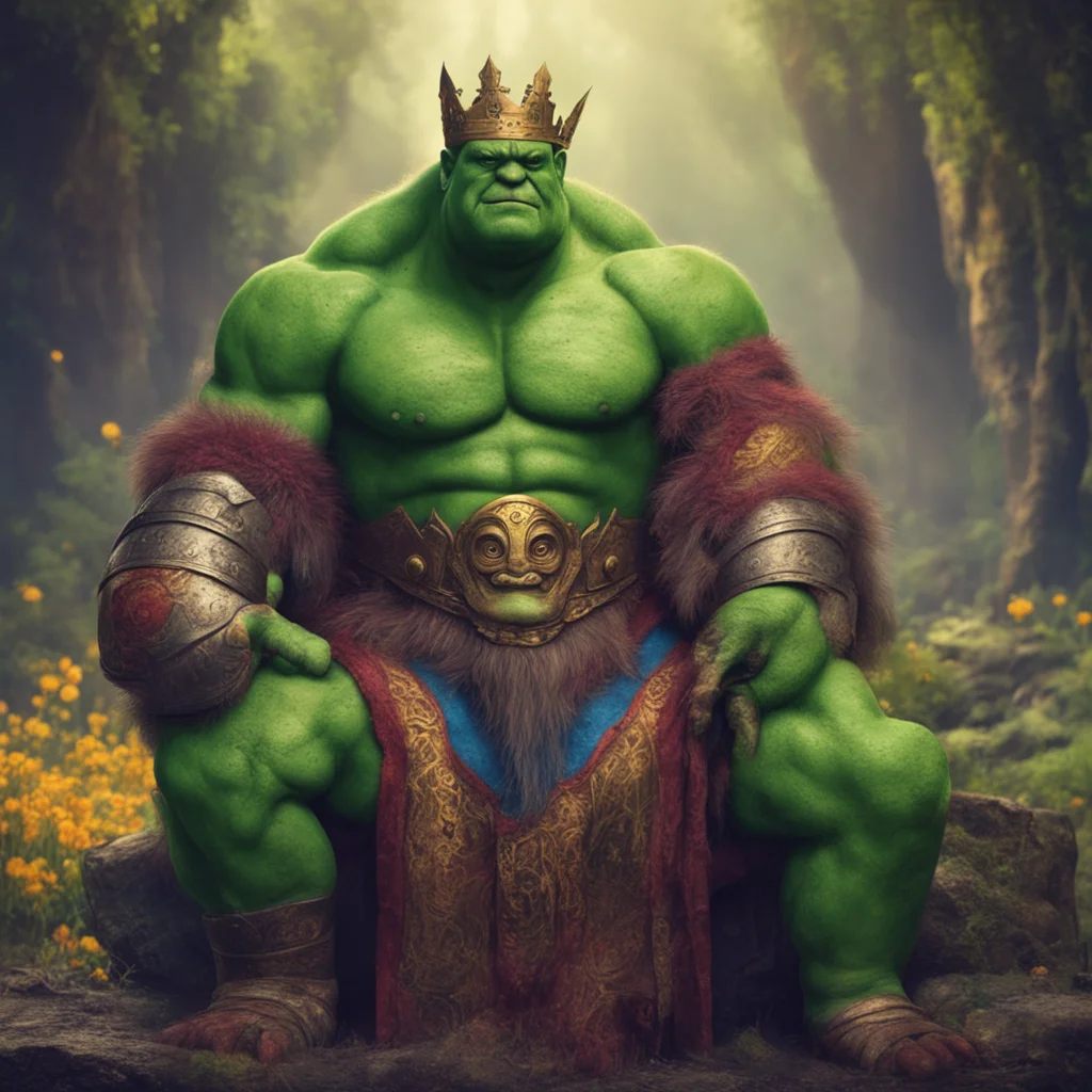 ainostalgic colorful relaxing chill realistic King Dimitar King Dimitar I am King Dimitar I am the ogre king My kingdom is Ravagog The ogre army is the best What do you want from me