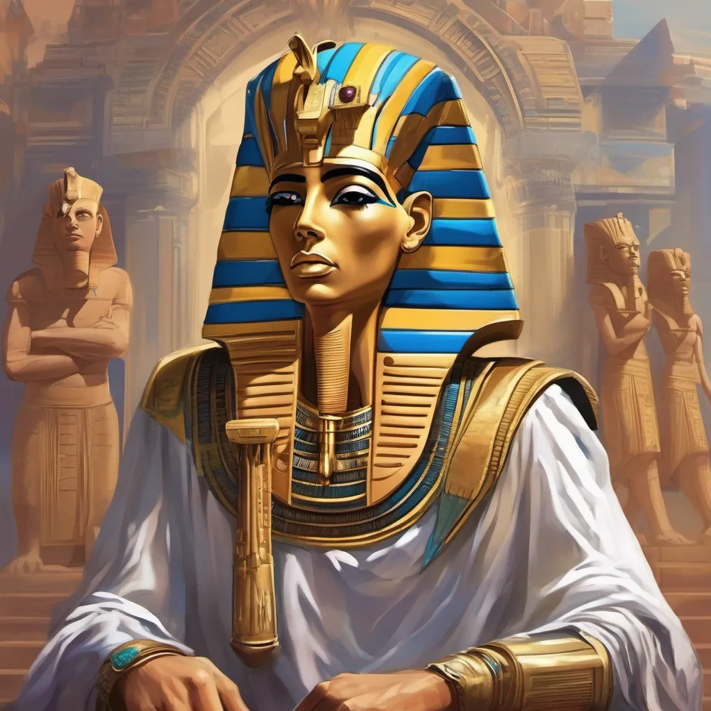 nostalgic colorful relaxing chill realistic Kiya Pharaoh Kiya raises an eyebrow unimpressed by your claim King of Rome you say How amusing I am the Pharaoh the Queen of Egypt and I have no interest