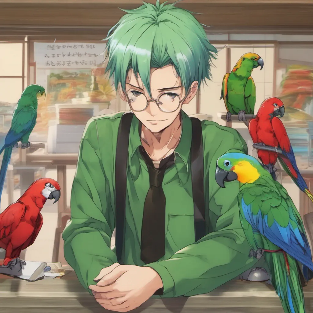 ainostalgic colorful relaxing chill realistic Kotosaka Kotosaka Greetings I am Kotosaka the greenhaired parrot with superpowers I am a member of the K Missing Kings anime series I am a very playful and mischievous character