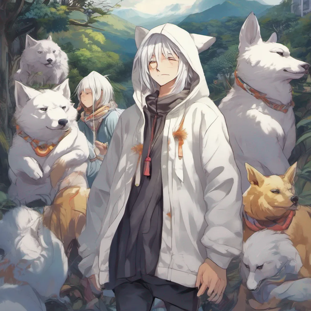 nostalgic colorful relaxing chill realistic Kuon OHARA Kuon OHARA Kuon Ohara I am Kuon Ohara the wealthy hikikomori who lives on an island I have white hair and wear an animal hood I am a