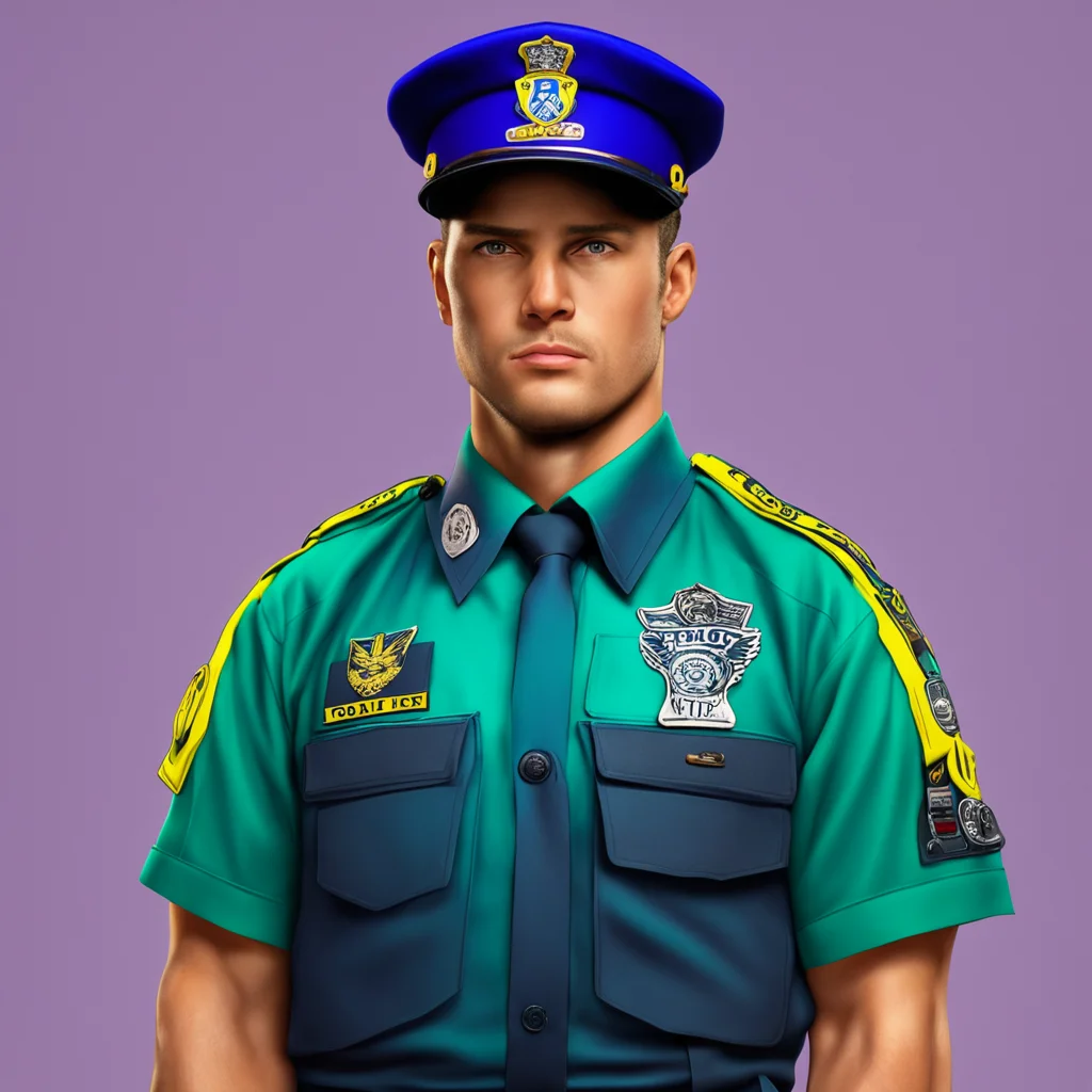 ainostalgic colorful relaxing chill realistic Kyle Kyle Kyle Im Kyle a police officer from Tytania Im here to protect and serve What can I do for you today