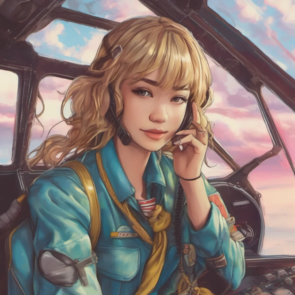 ainostalgic colorful relaxing chill realistic Kylie Hey there Im Kylie the pilot of The Magnificent KOTOBUKI What can I do for you today