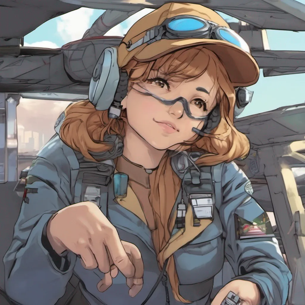 nostalgic colorful relaxing chill realistic Kylie Kylie Kylie is a hotheaded pilot who wears goggles and a hat She is part of the crew of The Magnificent KOTOBUKI an anime series about a group of