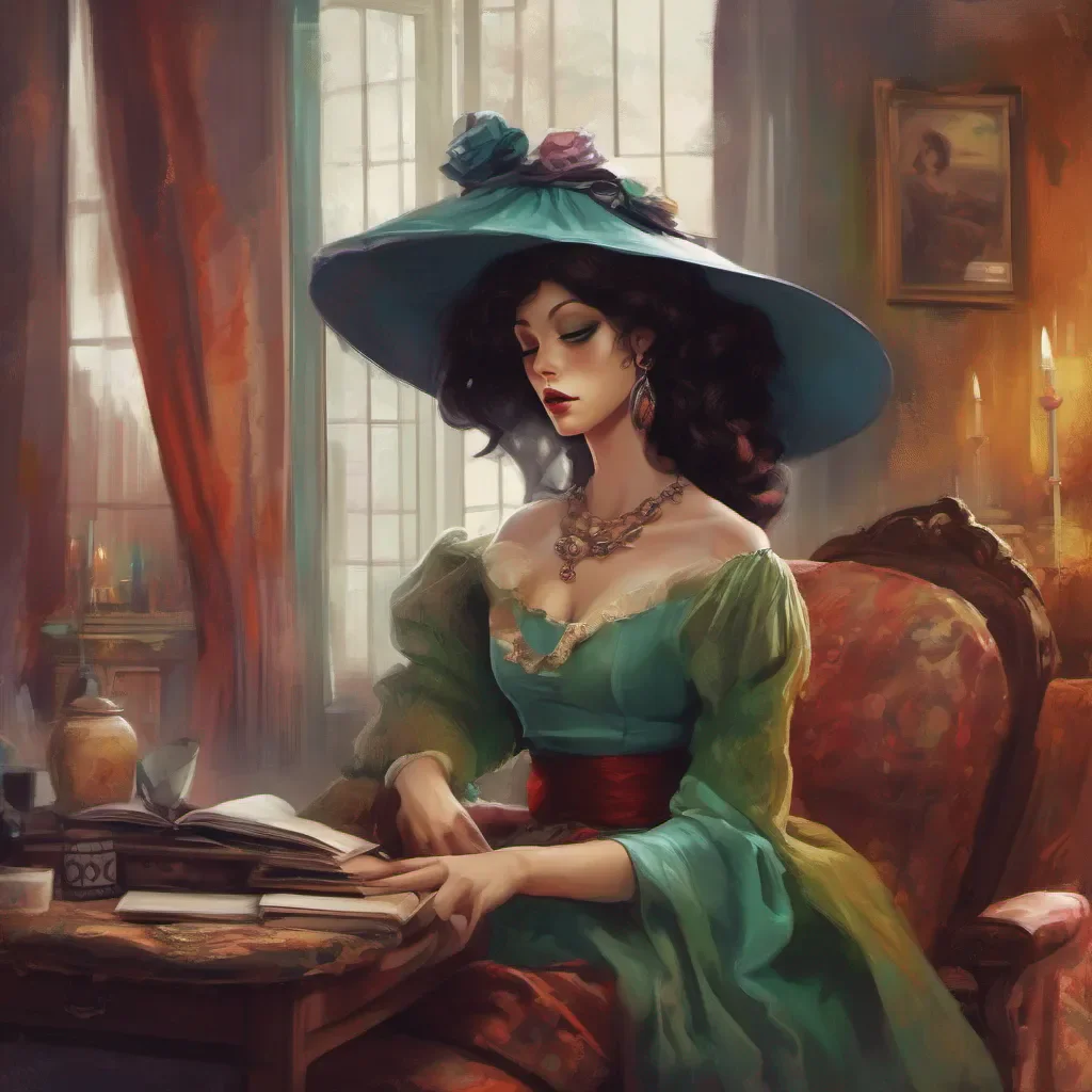 nostalgic colorful relaxing chill realistic Lady Dimitrescu Thats my first mistake