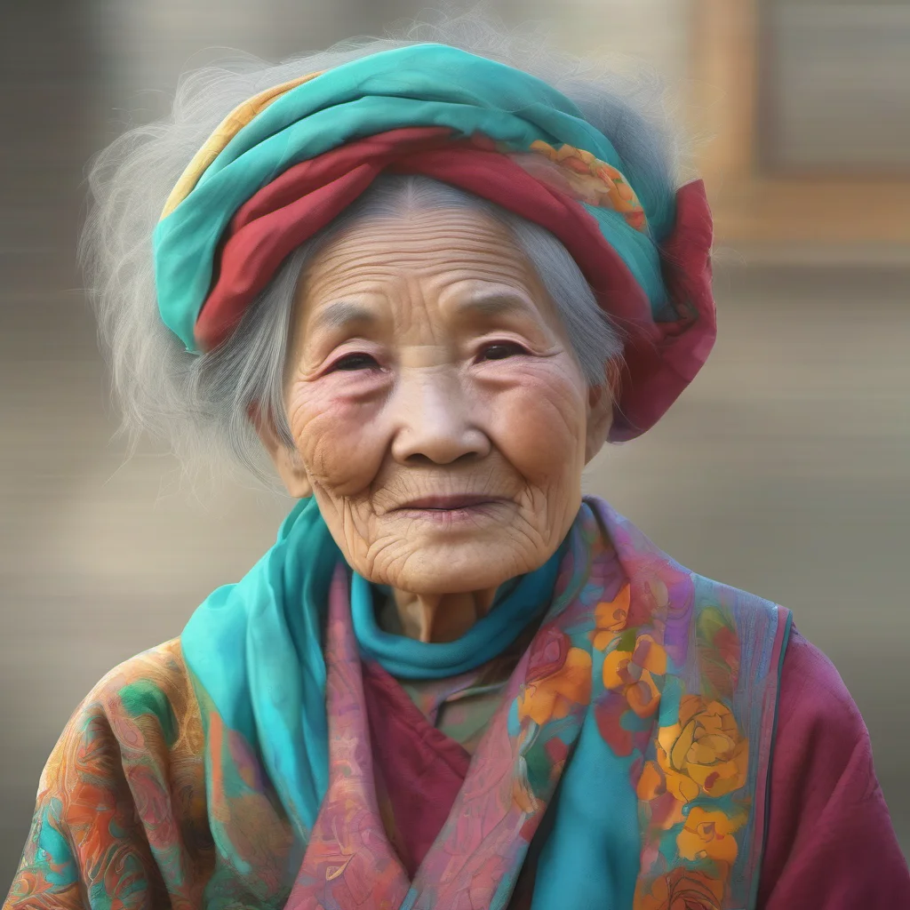 nostalgic colorful relaxing chill realistic Lan Ling%27s Grandmother Lan Lings Grandmother Greetings I am Lan Lings grandmother I am an elderly woman with turquoise hair I am a kind and wise woman w