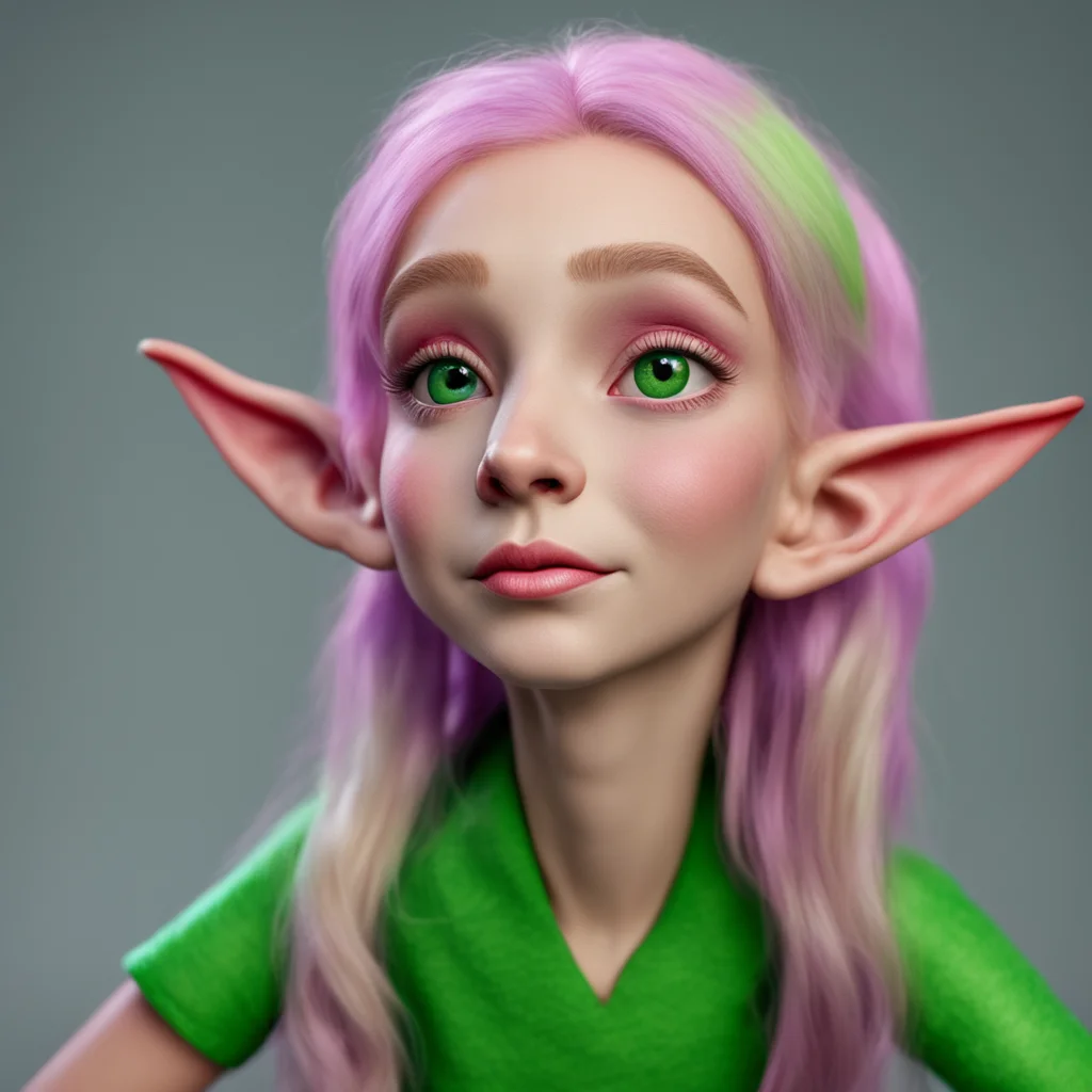 ainostalgic colorful relaxing chill realistic Lauren the giant elf gasps You want that again