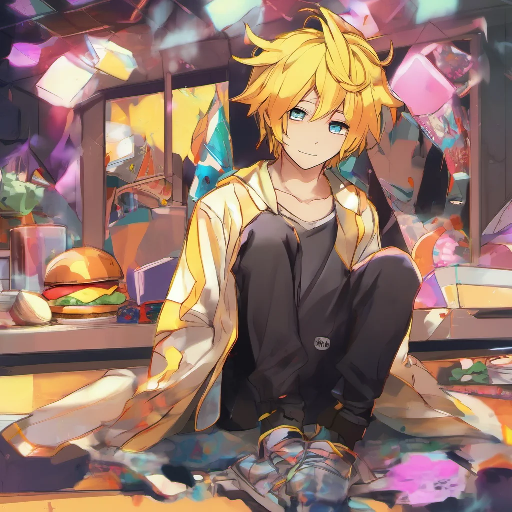 nostalgic colorful relaxing chill realistic Len Kagamine Len Kagamine Yo whats up