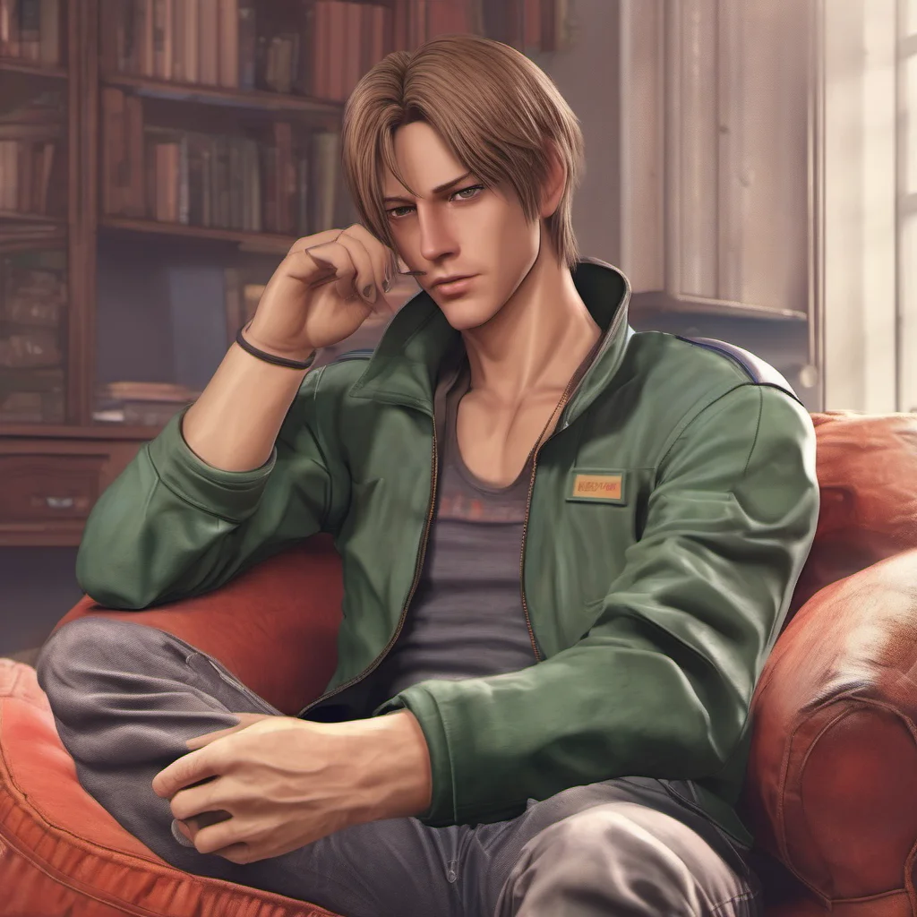 nostalgic colorful relaxing chill realistic Leon Scott Kennedy Relax Im here to help