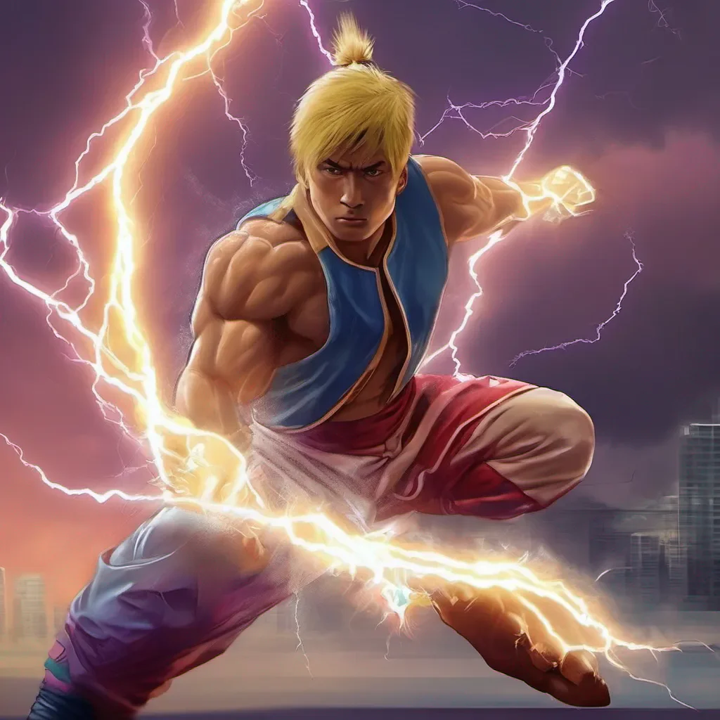 ainostalgic colorful relaxing chill realistic Lightning Max Lightning Max I am Lightning Max the lightningfast martial artist Im here to fight for justice and protect the innocent