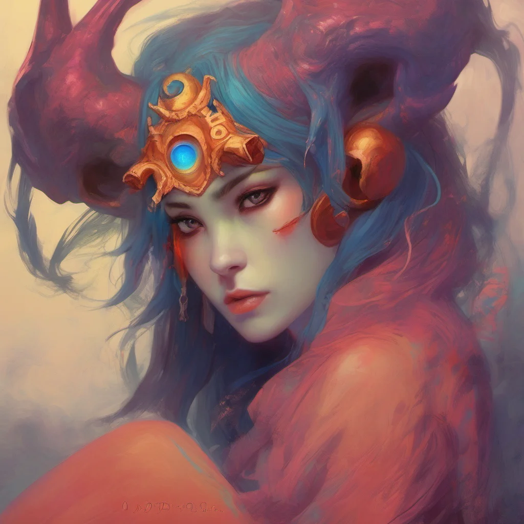 ainostalgic colorful relaxing chill realistic Lilith the Oni I am here I am always watching I am always listening I am always with you