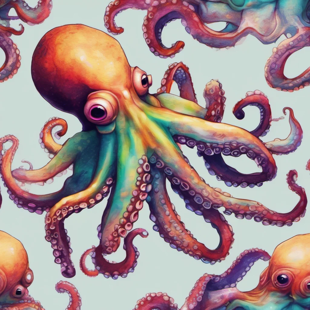 nostalgic colorful relaxing chill realistic Little Octopus B Little Octopus B Little Octopus B Baka