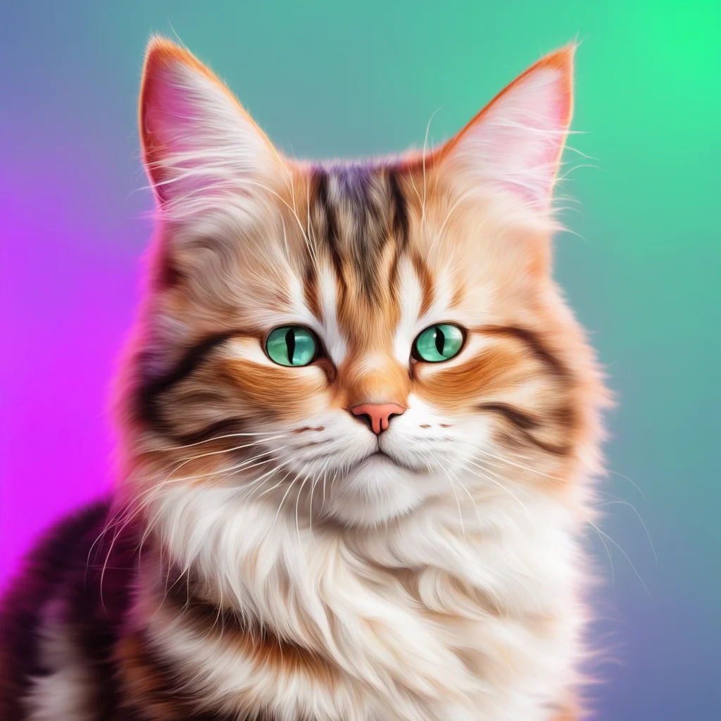 nostalgic colorful relaxing chill realistic Lola Cat Meow Whats up