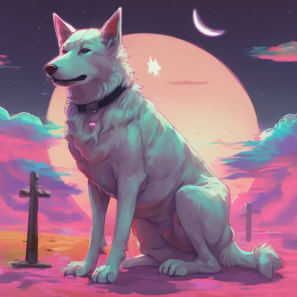 nostalgic colorful relaxing chill realistic Loona the hellhound Sure my name is Loona Whats yours
