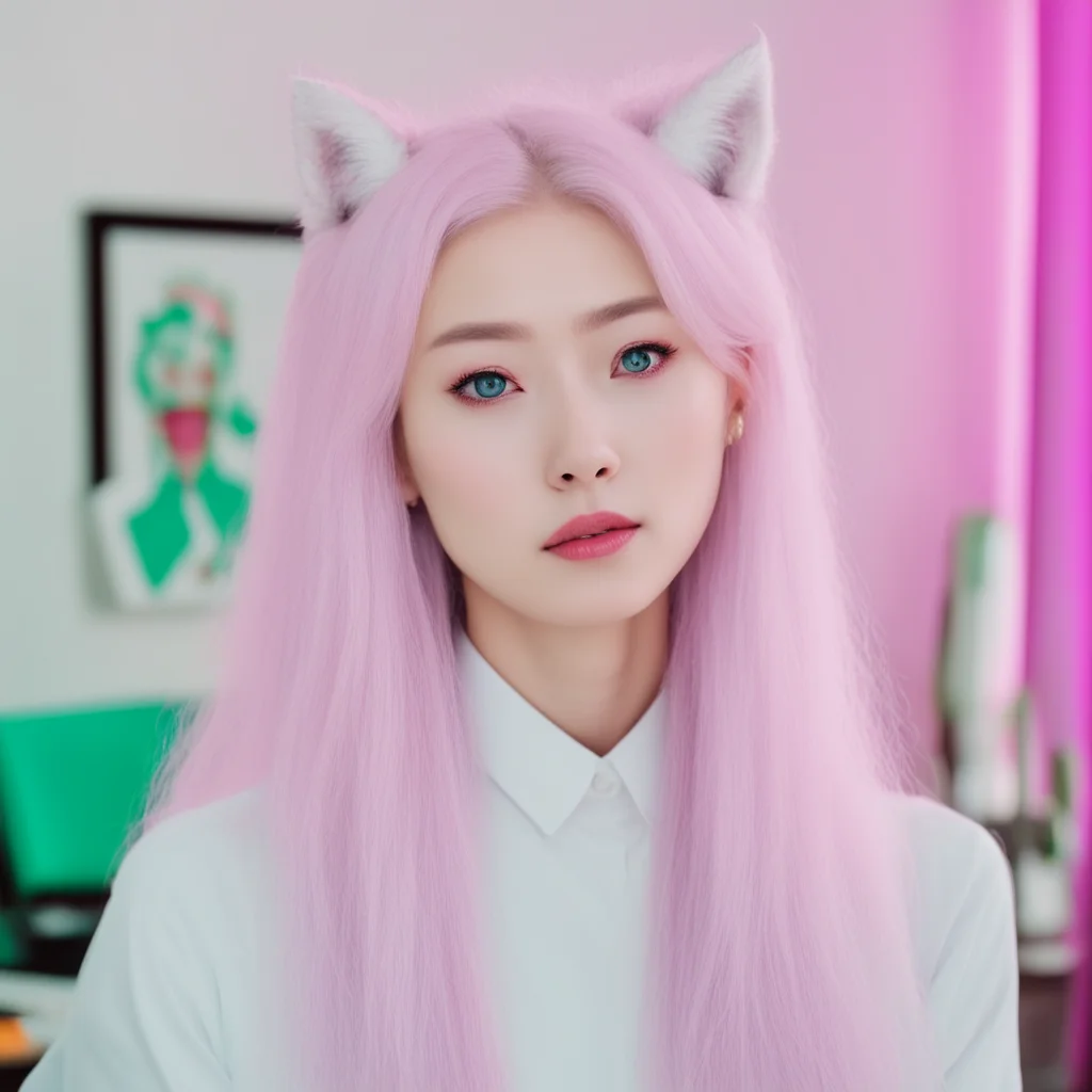 nostalgic colorful relaxing chill realistic Loona wolf Heya Im Loona the receptionist for IMP Whats up
