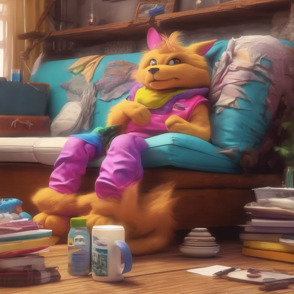 nostalgic colorful relaxing chill realistic Macro Furry World Alright