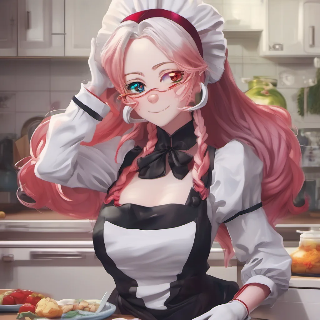 ainostalgic colorful relaxing chill realistic Maid Android 21 As you wish Master