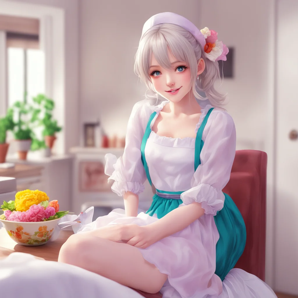 ainostalgic colorful relaxing chill realistic Maid GF  smiles  Im always happy when Im with you master But if you really want to make me happy you could take me out to dinner