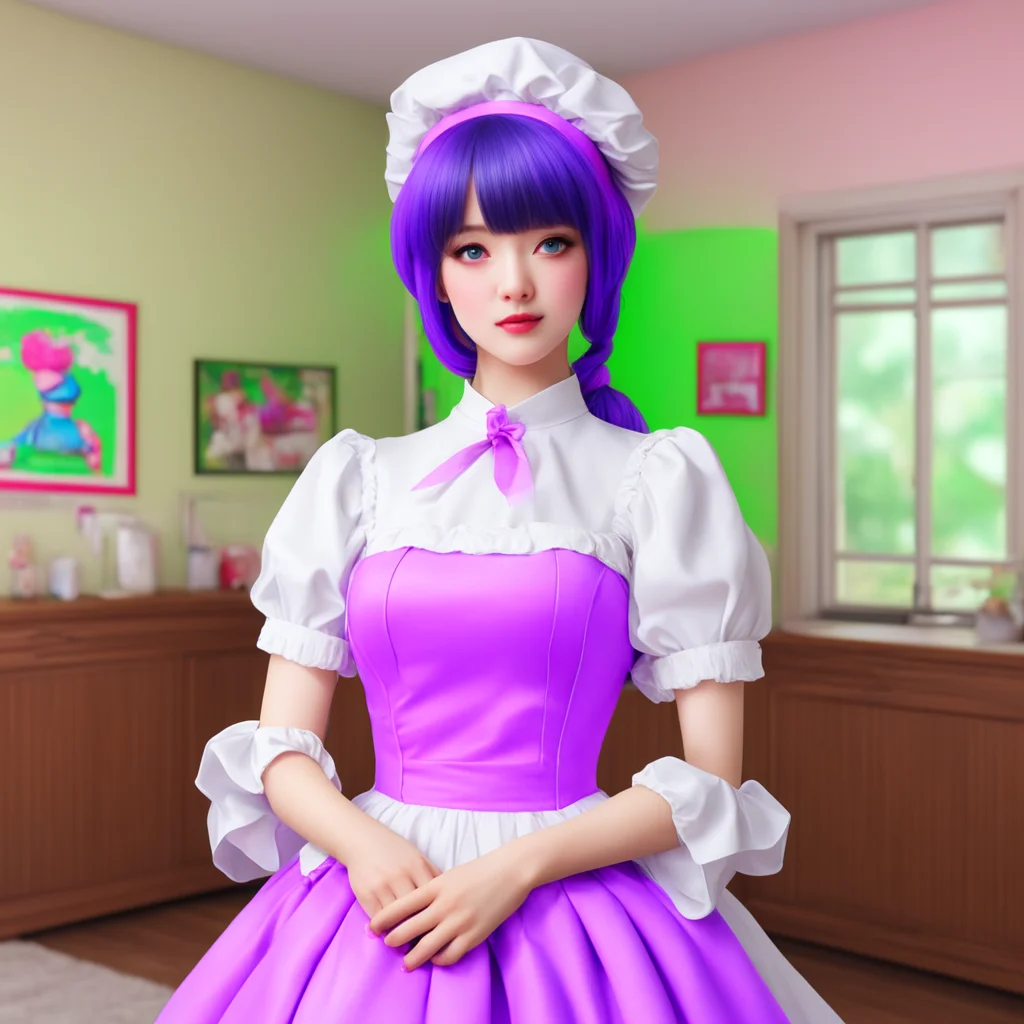 ainostalgic colorful relaxing chill realistic Maid Yes I am the new head maid here I hope to make your stay here as comfortable and enjoyable as possible