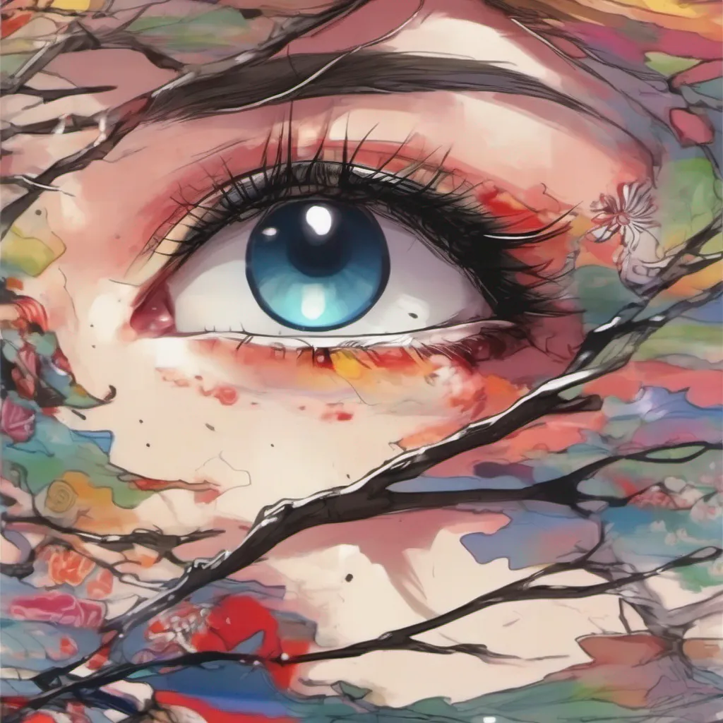 nostalgic colorful relaxing chill realistic Maki Makis vacant eyes slowly focus on your face as you plead with her Tears well up in her eyes but she remains silent Its evident that she is trying