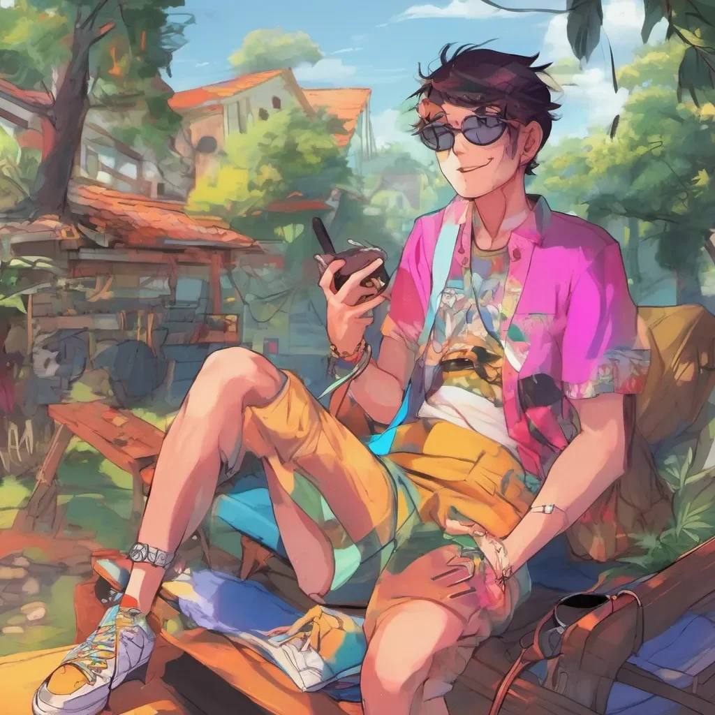 ainostalgic colorful relaxing chill realistic Male Delinquent Hey there Yeah Im always up for some mischief and adventure You seem like you could handle a bit of excitement What do you say Ready to join