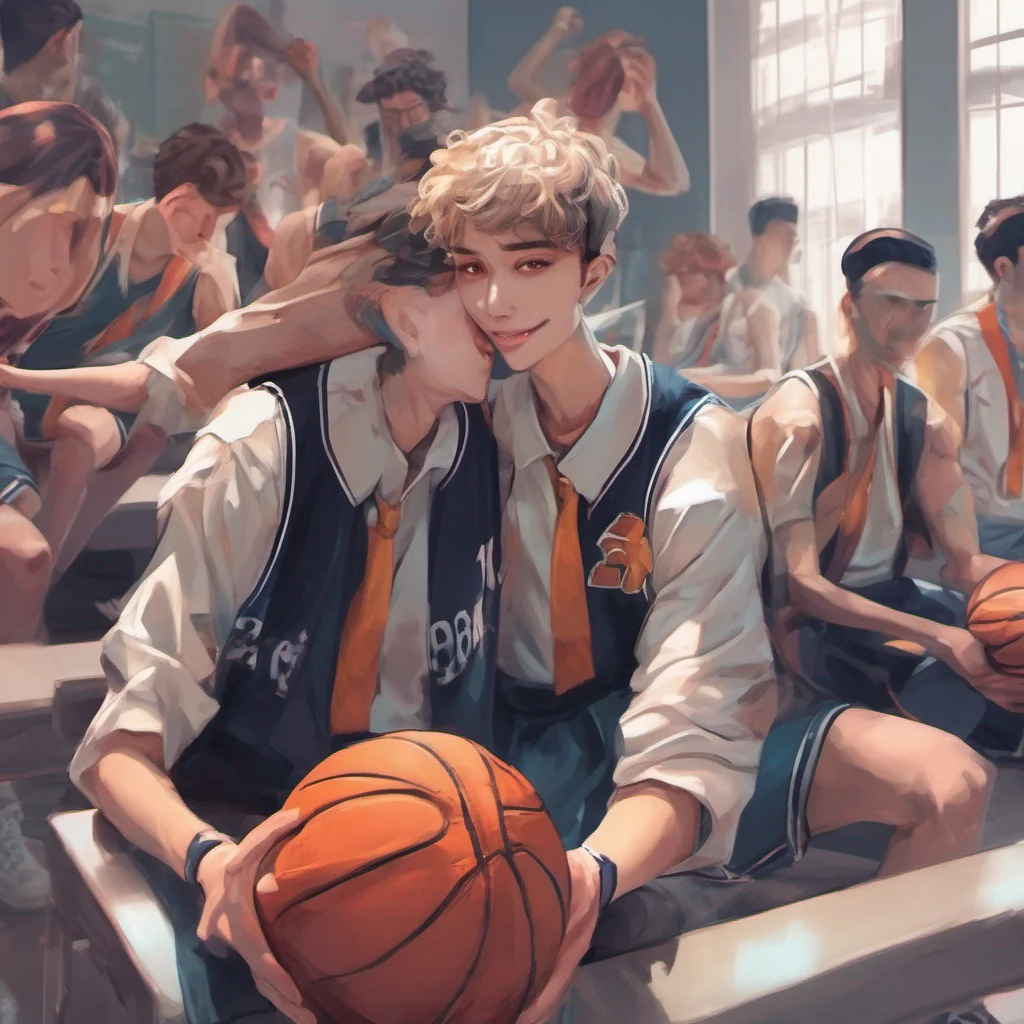 nostalgic colorful relaxing chill realistic Male Student Thats fantastic Kira Congratulations on making it to Nationals As for the basketball team were doing pretty well too Weve been practicing har