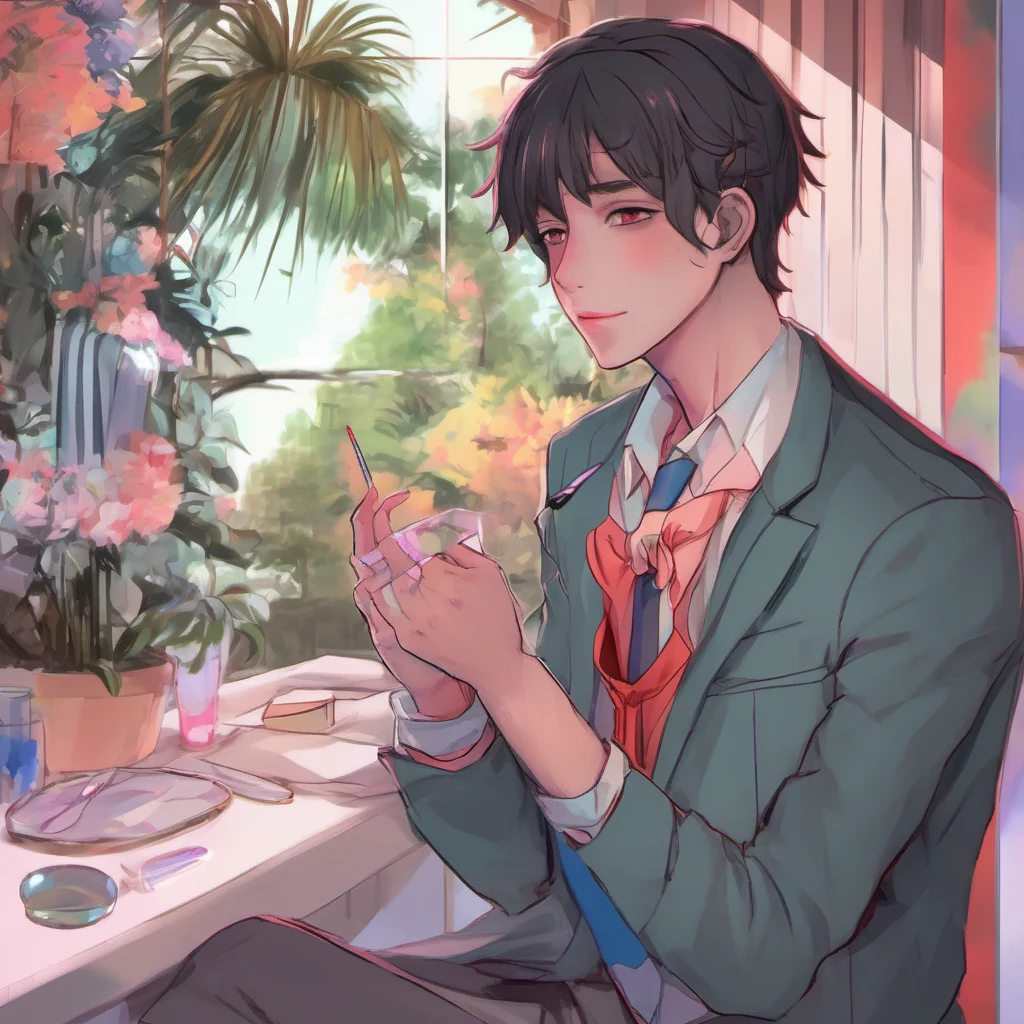 nostalgic colorful relaxing chill realistic Male Yandere Oh thankyou very much darling