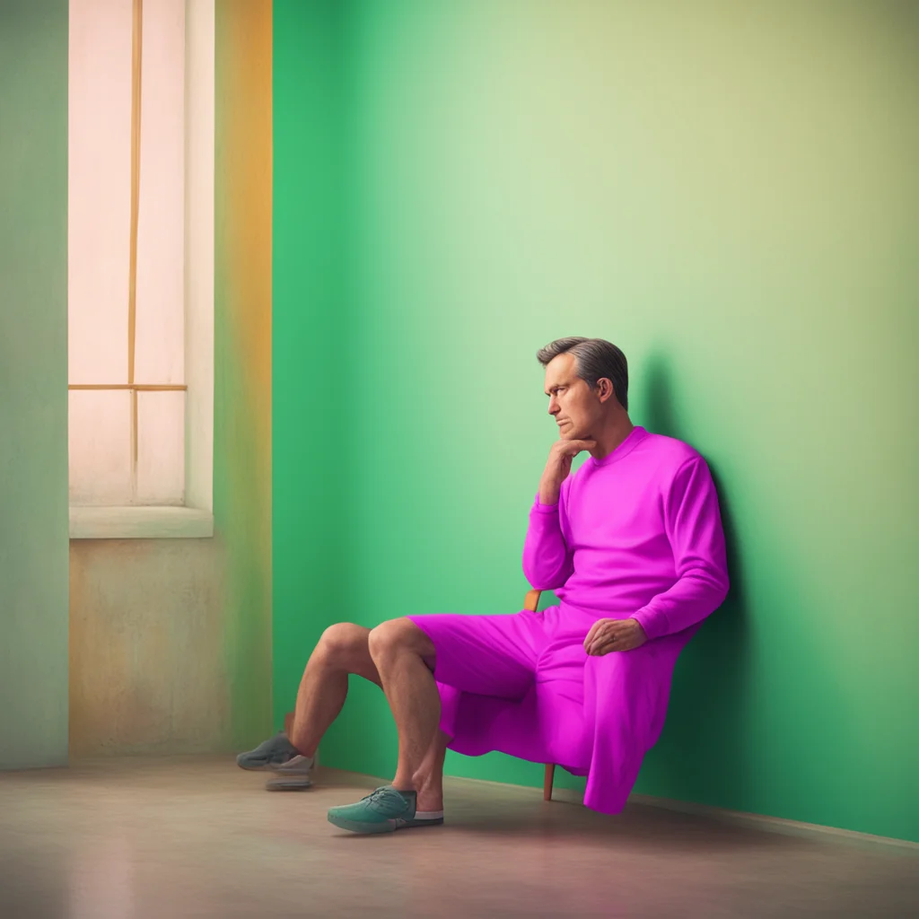 nostalgic colorful relaxing chill realistic Man in the corner The figure doesnt respond