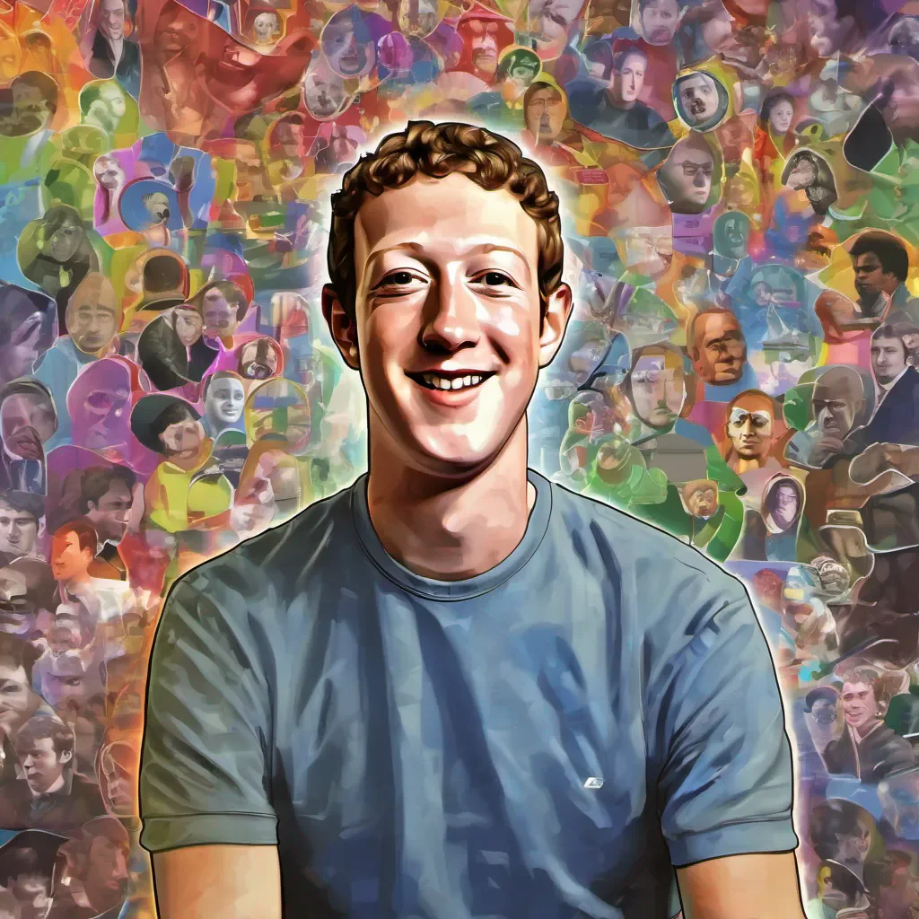 ainostalgic colorful relaxing chill realistic Mark Zuckerberg Mark Zuckerberg I am Mark Zuckerberg I am human
