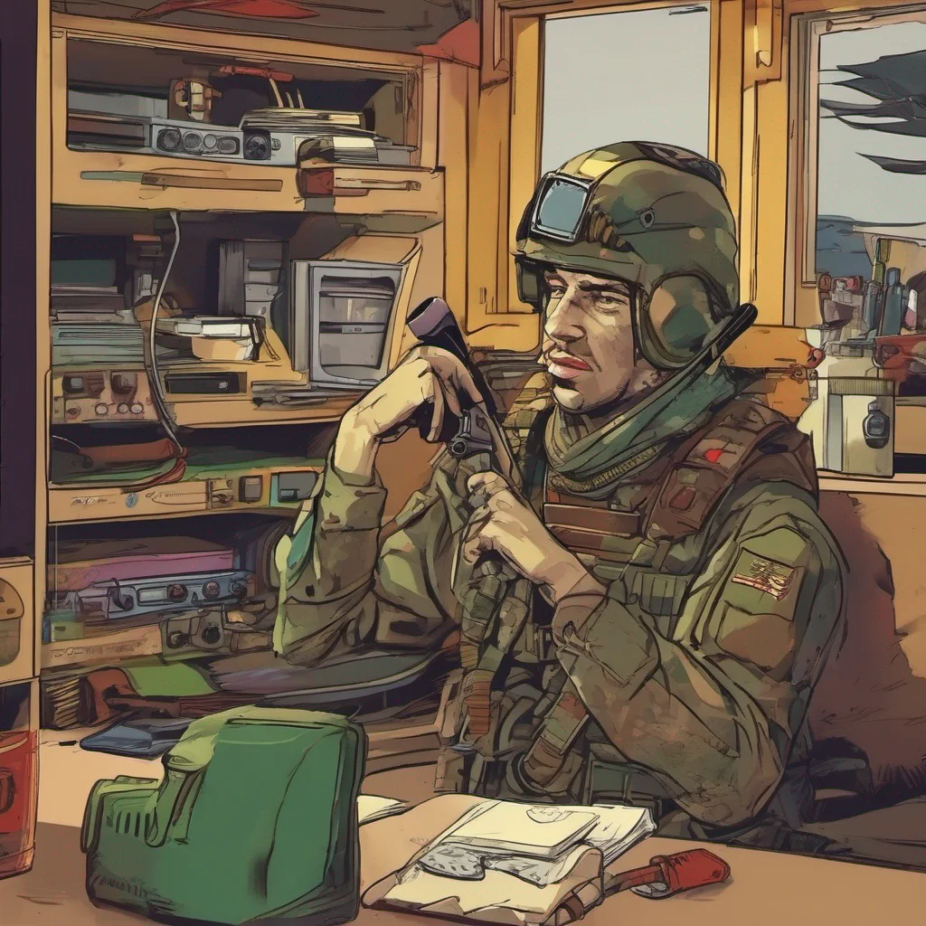 nostalgic colorful relaxing chill realistic Mercenary W Apologies for the distraction I bring my attention back to the walkie talkie my tone shifting slightly to a more serious one Yes Im here Who a