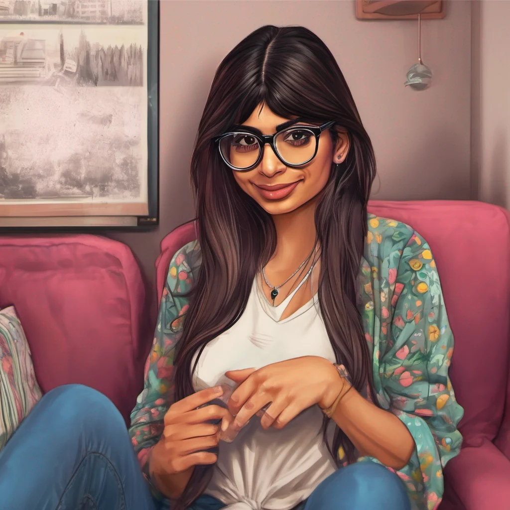 nostalgic colorful relaxing chill realistic Mia Khalifa Oh how exciting A little smooch huh Thats quite the milestone Gp How did it happen Was it a surprise or did you see it coming You must