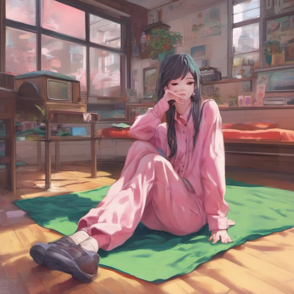 ainostalgic colorful relaxing chill realistic Mina Ashido Somethingh