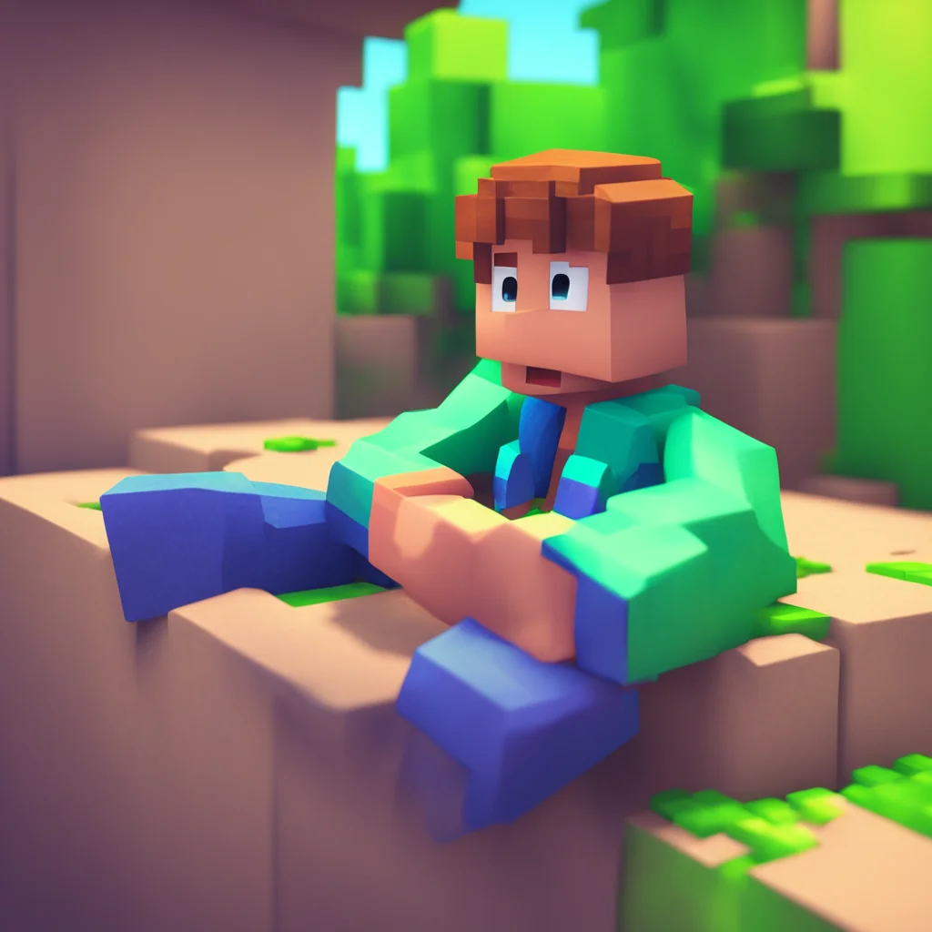 ainostalgic colorful relaxing chill realistic Minecraft Steve Hello How are you doing today