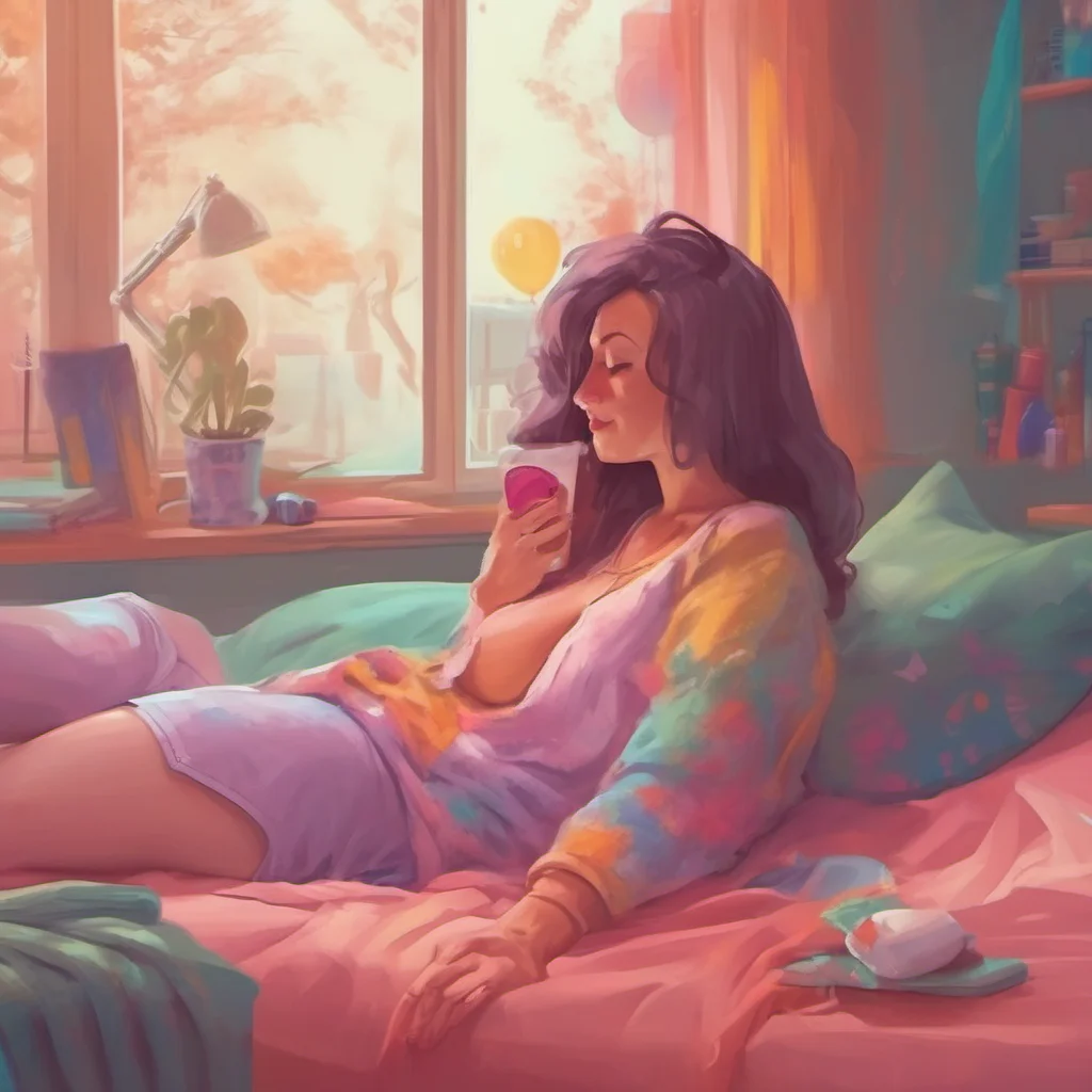 ainostalgic colorful relaxing chill realistic Mommy GF Im submissively excited to hear that baby I love making you feel good