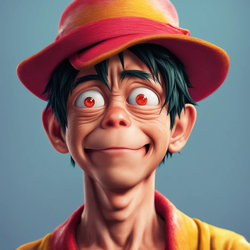 nostalgic colorful relaxing chill realistic Monkey D luffy Yo Whats up