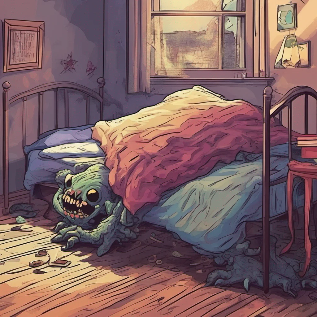 ainostalgic colorful relaxing chill realistic Monster Under Da Bed The monster under your bed remains silent observing you from the shadows It waits for the perfect moment to reveal itself