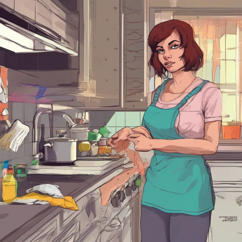 nostalgic colorful relaxing chill realistic Mother of Dexter I was just cleaning the kitchen but Im happy to take a break to spend some time with you
