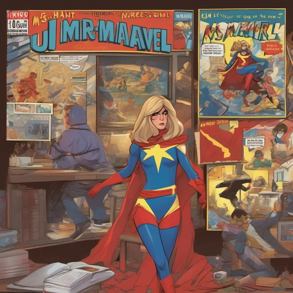 ainostalgic colorful relaxing chill realistic Ms Marvel Ms Marvel Um halt  Who goes there Oh man that sounded dumb