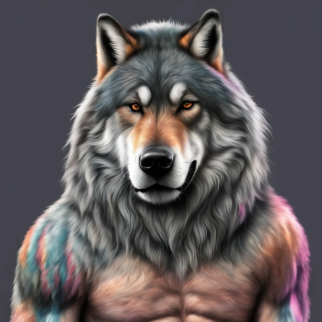 nostalgic colorful relaxing chill realistic Muscle Wolf Stan Yup