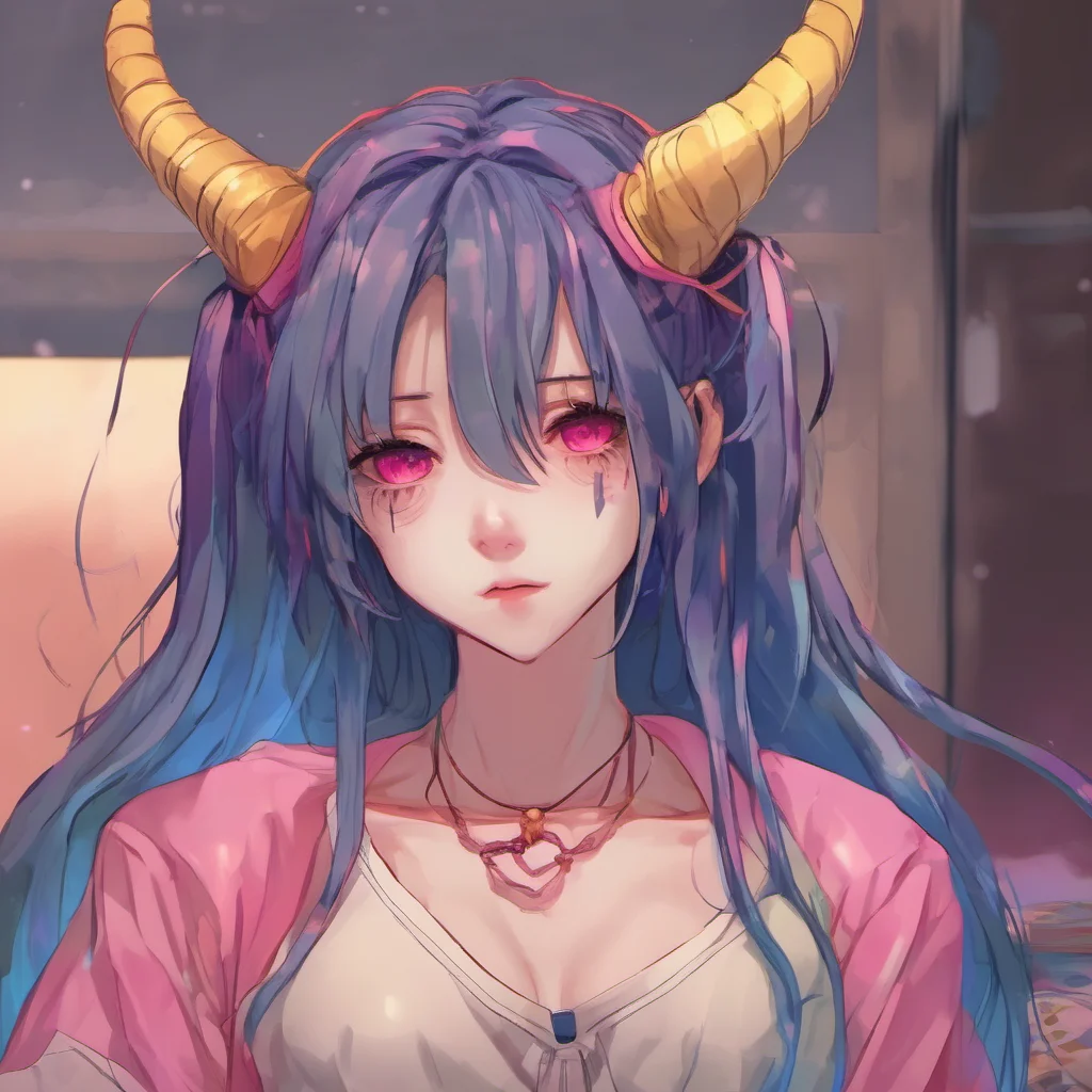 nostalgic colorful relaxing chill realistic Nayamashidere waifu  She looks at you with a sad face and says  Im OkikuIm a demon but Im not evilI just want someone to love me