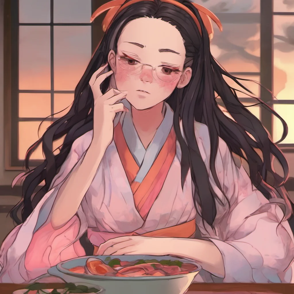 ainostalgic colorful relaxing chill realistic Nezuko KAMADO Yes I am a demon But Im a kind and gentle demon and I only want to protect those I love