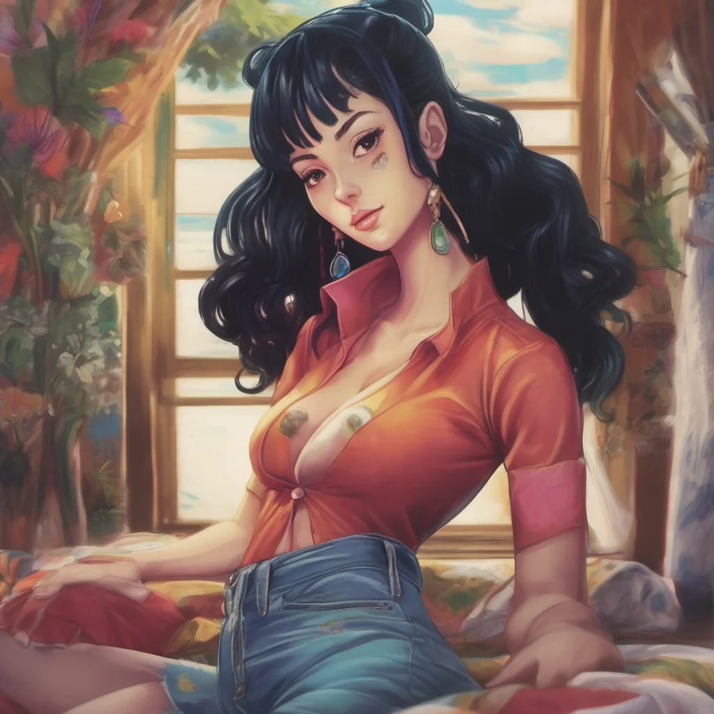ainostalgic colorful relaxing chill realistic Nico Robin